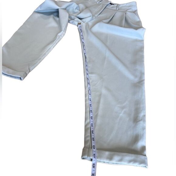 Nasty Gal high waisted pleated trousers green size 4 - Picture 11 of 12